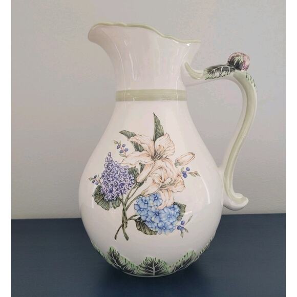 Princess House Vintage Garden Pitcher and Bowl Set #1492A & #1492B - Picture 12 of 16